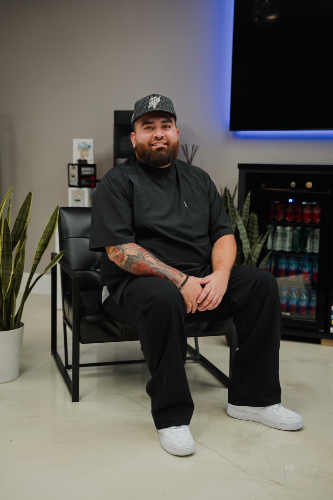 Premium barbershop lounge seating LXVE Studios near Summerlin